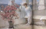 Alma-Tadema, Sir Lawrence Her Eyes Are with her Thoughts and They Are Far Away (mk23) oil painting picture wholesale